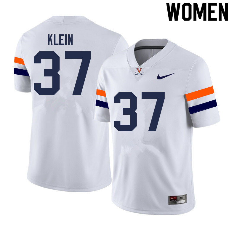 Women #37 Darren Klein Virginia Cavaliers College Football Jerseys Sale-White